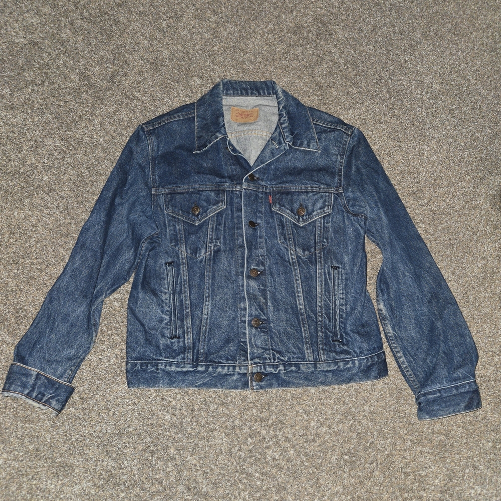 Levi's Blue Denim Jacket, Vintage 1983 Mens Trucker, Made In USA